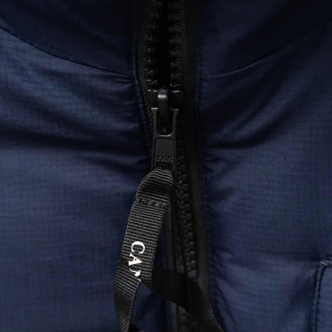 P860 CANADA GOOSE丨Canada Goose 5079 single zipper sleeve logo stand collar down jacket Color: Dark Blue Size: S-XXL